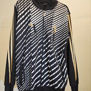 Adidas Tracksuit (Top and Bottom) Zip-Front Bomber-style Jacket w/Zip Pockets